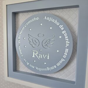 Quadro anjo da guarda com led